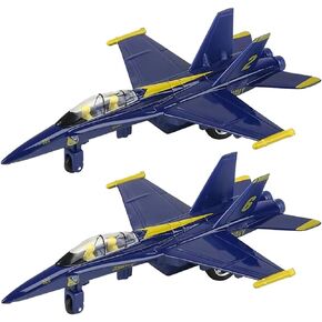 ArtCreativity Diecast F-18 Blue Angel Jets with Pullback Mechanism, Set of 2, Diecast Metal Jet Plane Fighter Toys for Boys, Air Force Military Cake Decorations, Aviation Party Favors in Saudi Arabia