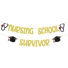 لافتة الناجين من مدرسة التمريض من ARUTPER Ruepartydeoret، لافتة تهنئة BSN/ RN، ديكورات تخرج الممرضة 2022، تهنئة تخرج الممرضة، تهانينا التخرج in Kuwait
