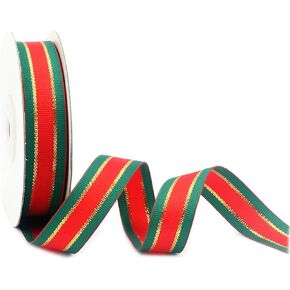 Christmas Checkered Plaid Ribbon 25 Yard Each Roll 100% Polyester Woven Edge Gingham Ribbon for Christmas Crafts, Gift Wrapping (Special Design 3/8 Inch(9mm))