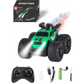 Monster Truck for Girls, Girls Remote Control Car Toys, Pink RC Trucks with Spray Function, 4WD 360° Flips Rotating Car Toys for Girls, Ideal Birthday for 3+ Year Old Girls