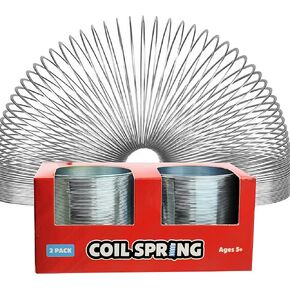 Silver Metal Coil Spring, Goody Bag Fillers, Party Favor for Kids, Variety of 2.4" (60mm) Individually Boxed (2-Pack) in Kuwait