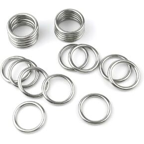 Hamineler 20 PCS Smoothing Welded 304 Stainless Steel O-Ring Welded Round Rings for Camping Belt, Dog Leashes, Luggage Accessories (4mm×20mm ID) in Kuwait