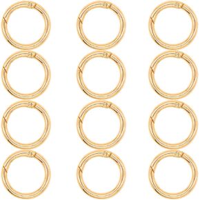 Metal Spring O Rings Round Carabiner Keyring, Snap Clip Trigger Keyrings Buckle, DIY Accessories Ring for Keychains, Bag, Purse, Handbag in Kuwait