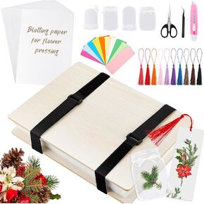 مجموعة ضغط الزهور الكبيرة من Tatuo مكونة من 6 طبقات مقاس 12.6 × 9.05 بوصة مع المزيد من ورق ضغط الزهور، طقم ضغط الزهور للبالغين والأطفال هدية عيد الميلاد in Kuwait