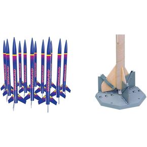 Estes - 1754 Wizard Flying Model Rocket Bulk Pack (Pack of 12) | Intermediate Rocket Kit | Step-by-Step Instructions | Science Education Kits | Great for Teachers, Youth Group Leaders and Birthdays,Blue
