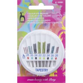 Pony Eye Hand Sewing Needle Compact: Tapestry, Multi-Colour in Kuwait