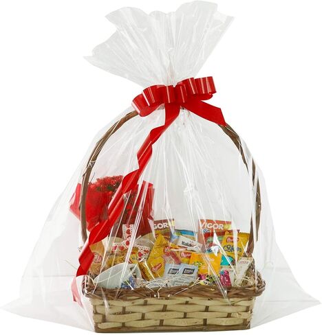 Morepack Extra Large Cellophane Bags for Gift Baskets 35x47 Inch 10Pcs in Kuwait