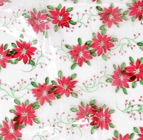 Gift Boutique Plastic Jumbo Christmas Cello Basket Bags, Christmas Cookie Tray Bags Pack of 12 Holiday Goody Party Favor Wrapping Bags 22" x 25" in Saudi Arabia