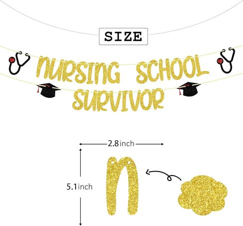 لافتة الناجين من مدرسة التمريض من ARUTPER Ruepartydeoret، لافتة تهنئة BSN/ RN، ديكورات تخرج الممرضة 2022، تهنئة تخرج الممرضة، تهانينا التخرج in Kuwait