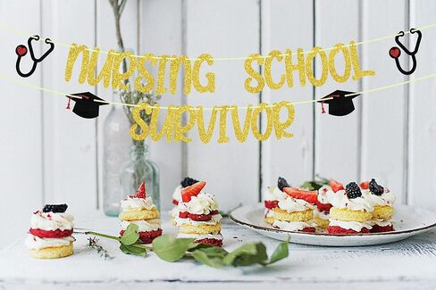 لافتة الناجين من مدرسة التمريض من ARUTPER Ruepartydeoret، لافتة تهنئة BSN/ RN، ديكورات تخرج الممرضة 2022، تهنئة تخرج الممرضة، تهانينا التخرج in Kuwait