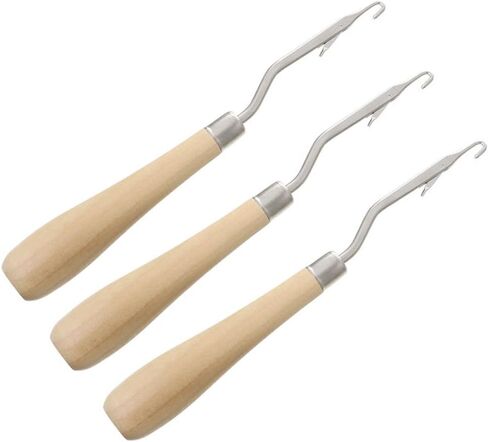 أداة ربط مزلاج خشبية من Maosifang مقاس 6.5 بوصة لصنع السجاد والحرف الفنية، 3 عبوات in Kuwait