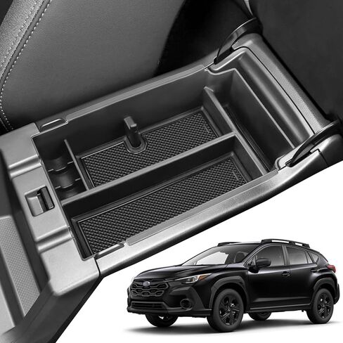 صينية تنظيم وحدة التحكم المركزية من Neepiar متوافقة مع صندوق تخزين مسند الذراع Subaru Crosstrek 2024 Impreza 2024 مع حامل للعملات المعدنية ومنظم وحدة التحكم من مادة ABS والملحقات الداخلية للدرج الأوسط in Kuwait