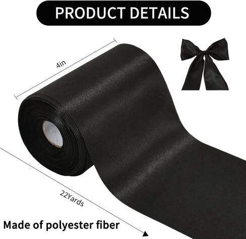 TONIFUL White Satin Ribbon Wide 4 Inch 22yd for Gift Wrap Christmas Decor in Saudi Arabia