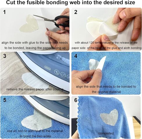 PLANTIONAL Light Weight Fusible Bonding Web: Stitch Witchery 20 Sheets, 8" x 12" Stitch Witchery Fusible Webbing for Fabric Applique DIY Crafts Supplies in Kuwait