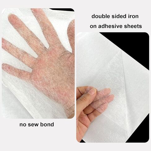 PLANTIONAL Light Weight Fusible Bonding Web: Stitch Witchery 20 Sheets, 8" x 12" Stitch Witchery Fusible Webbing for Fabric Applique DIY Crafts Supplies in Kuwait