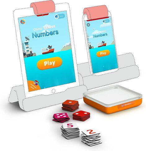 Osmo - كلمات عبقرية + أرقام + قاعدة للكمبيوتر اللوحي الناري (للأعمار من 6 إلى 10 أعوام) in Kuwait