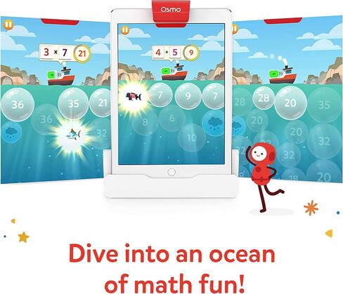 Osmo - كلمات عبقرية + أرقام + قاعدة للكمبيوتر اللوحي الناري (للأعمار من 6 إلى 10 أعوام) in Kuwait