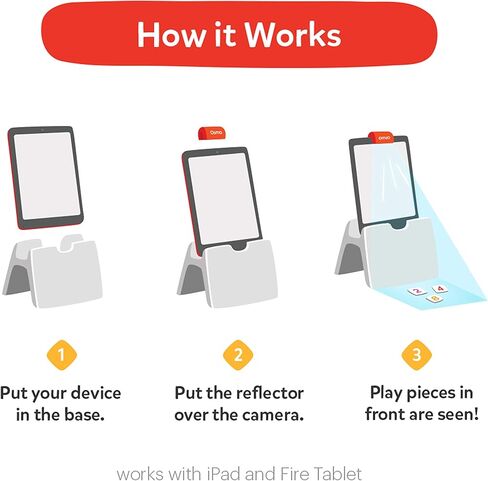 Osmo - كلمات عبقرية + أرقام + قاعدة للكمبيوتر اللوحي الناري (للأعمار من 6 إلى 10 أعوام) in Kuwait