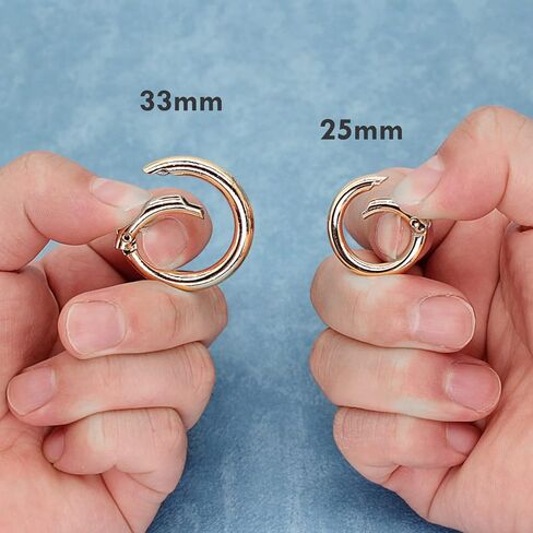 Metal Spring O Rings Round Carabiner Keyring, Snap Clip Trigger Keyrings Buckle, DIY Accessories Ring for Keychains, Bag, Purse, Handbag in Kuwait