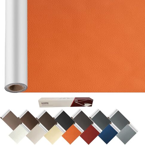ILOFRI Self Adhesive Leather Tape 60X17 inch, Durable Leather Repair Patch, Vinyl and Leather Repair Kit for Couches, Car Seats, Boat Seats, Sofa, Vinyl Upholstery, Chair, Bench - Ivory Brown #1 in Kuwait