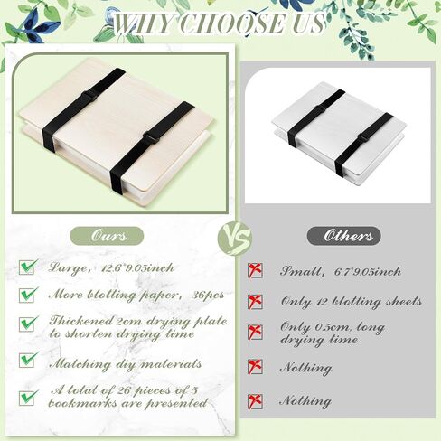 مجموعة ضغط الزهور الكبيرة من Tatuo مكونة من 6 طبقات مقاس 12.6 × 9.05 بوصة مع المزيد من ورق ضغط الزهور، طقم ضغط الزهور للبالغين والأطفال هدية عيد الميلاد in Kuwait