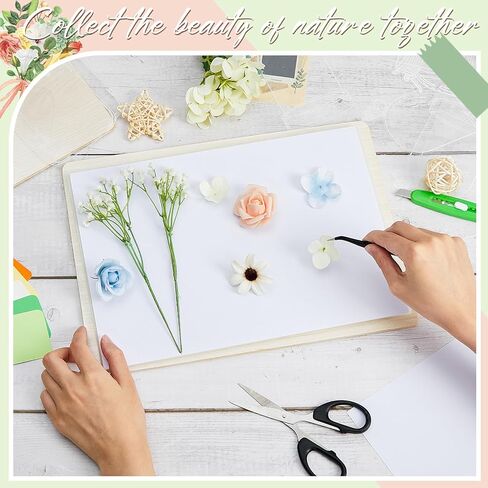 مجموعة ضغط الزهور الكبيرة من Tatuo مكونة من 6 طبقات مقاس 12.6 × 9.05 بوصة مع المزيد من ورق ضغط الزهور، طقم ضغط الزهور للبالغين والأطفال هدية عيد الميلاد in Kuwait