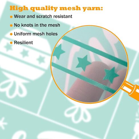 Self Adhesive Silk Screen Stencils,Mesh Stencils Transfer,Reusable Stencils Screen Stencil,Patterns for DIY Painting T-Shirts, Pillows, Textile Cloth Bags 8.5x11inch in Kuwait