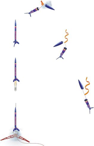 Estes - 1754 حزمة صاروخية نموذجية للمعالج الطائر | مجموعة الصواريخ المتوسطة | تعليمات خطوة بخطوة | مجموعات تعليم العلوم | رائعة للمعلمين ومنصة الإطلاق 2222 ووحدة التحكم Porta-Pad II، باللون الأحمر in Kuwait