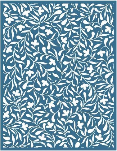 Alinacutle Flower Background Silkscreen Stencil,Reusable Self-Adhesive Silk Screen Printing, for Printing on Wood/Fabric/Paper, Home Decoration, 8.5" x 11" in Saudi Arabia