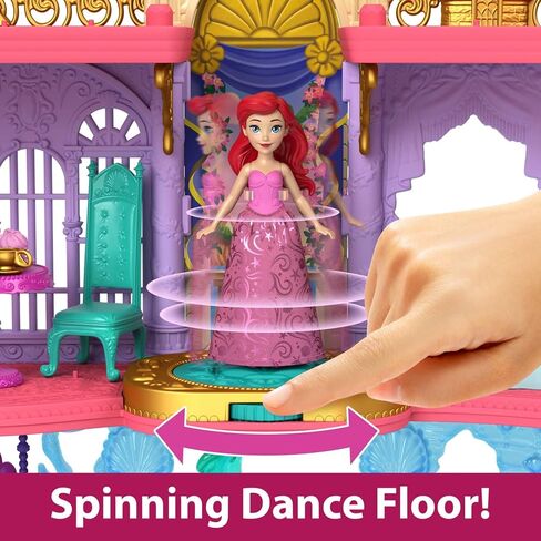Mattel Disney Princess Doll & Playset, Ariel Land & Sea Castle, Stackable Doll House with Small Doll, Friend, 12 Accessories & Pool in Saudi Arabia