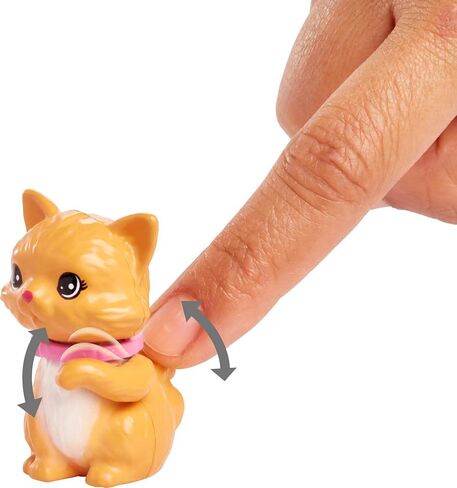Barbie Pets and Accessories, Interactive Wagging & Nodding Puppy Playset with Pet Bed, 11 Total Animal-Themed Pieces in Saudi Arabia