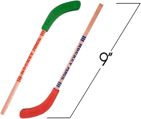 ArtCreativity Hockey Pencils for Kids and Adults - Set of 12 - Includes 9 Inch Pencils with Eraser Topper - Unique School Stationary Supplies - Birthday Party Favor for Boys and Girls, Classroom Prize in Saudi Arabia