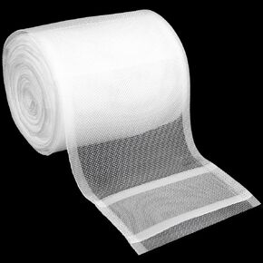 OIIKI 9.8 Yards Translucent Curtain Pleating Tape, White Polyester Sewing Tape Curtain Accessory