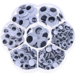 DECORA 800 Pieces Wiggle Googly Eyes with Self-adhesive DIY Scrapbooking Crafts Toy Accessories(Assorted Size) in Kuwait