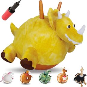 WALIKI Horse Hopper Ball for Kids | Hippity Hop | Jumping Hopping Ball | Sit & Bounce (Small: Ages 3-5, T-REX)