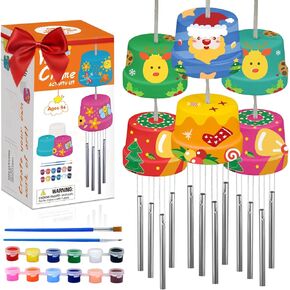 3-Pack Make A Wind Chime Kits - Arts & Crafts Construct & Paint Wind Powered Musical Chime DIY Gift for Kids, Boys & Girls in Kuwait