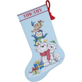 Dimensions Stack of Critters Stocking Counted Cross Stitch Kit, 16" Long in Kuwait
