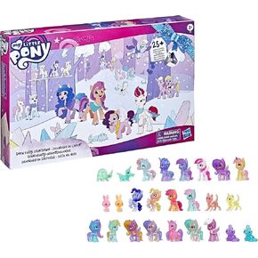 A New Generation Movie Snow Party Countdown Toy for Kids - 25 Surprise Pieces, Including 16 Pony Figures in Saudi Arabia