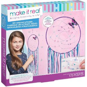 Make It Real: DIY Dreamcatcher - Purple Pink Blue Butterfly, 175 Piece All-in-One DIY Kit, Tweens & Girls, Bedroom Décor, Arts & Crafts, Make A Beautiful Hanging Bead Dreamcatcher, Kids Ages 8+ in Kuwait