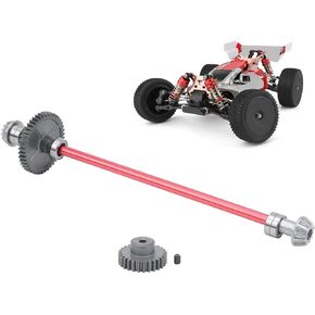 RC Car Drive Shaft,Metal Centre Drive Shaft,RC Center Transmission Shaft+RC Motor Gear,Front Rear Drive Shaft Transmission Shaft,Fit for WLtoys 144001 1:14 RC Car(red) in Saudi Arabia