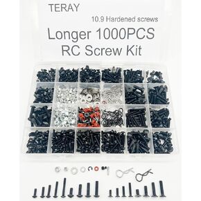1000pcs Universal RC Screw Kit Screws Assortment Set, Hardware Fasteners for Traxxas Axial Redcat HPI Arrma SCX10 Losi 1/8 1/10 1/12 1/16 Scale RC Cars Trucks Crawler (1000pcs 304 Stainless Steel) in Saudi Arabia