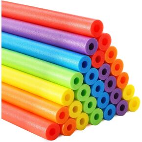 Sratte 30 Pcs Hollow Pool Noodles Bulk 39 inch Bright Foam Swim Noodles Large Pool Floats Toys for Adults and Kids Foam Water Noodles for Swimming Floating and Craft Projects in Kuwait