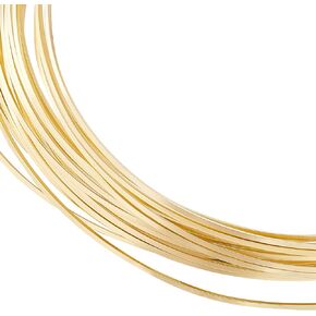 BENECREAT 20 Gauge 16 Feet Brass Square Wire, Silver Brass Wire for Jewelry Beading Craft Work