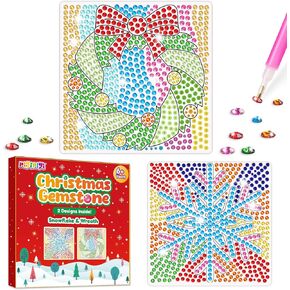 pigipigi Christmas Art Craft for Kids - Diamond Painting Kit for Girls Ages 6 7 8 12 Window Gem Art Creative Toys for 7 Year Old Girl Boy Christmas Holiday Gift Idea in Kuwait