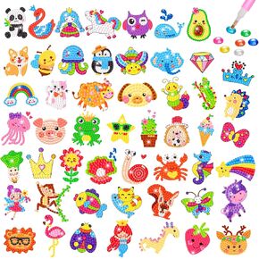 مجموعات الرسم الماسي للأطفال من Vicouyi، 12 قطعة من مجموعة الفن الماسي 5D للأطفال in Kuwait