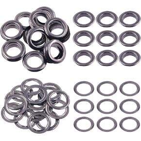 Swpeet 40Pcs - 20Sets 1" (25mm) Hole Bronze Grommets Thicken Metal Grommets Eyelets Grommet Kit, Metal Eyelets Kits Grommets Eyelets for Repairing Canvas, Leather, Curtains in Kuwait
