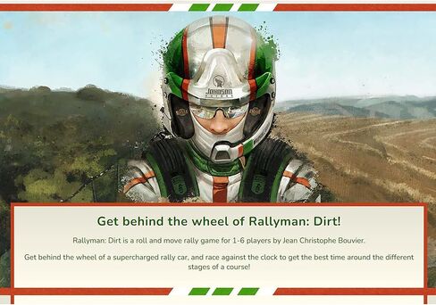 Holy Grail Games Rallyman: Dirt - Dice Based Racing Game, Ages 14+, 1-6 Players in Kuwait