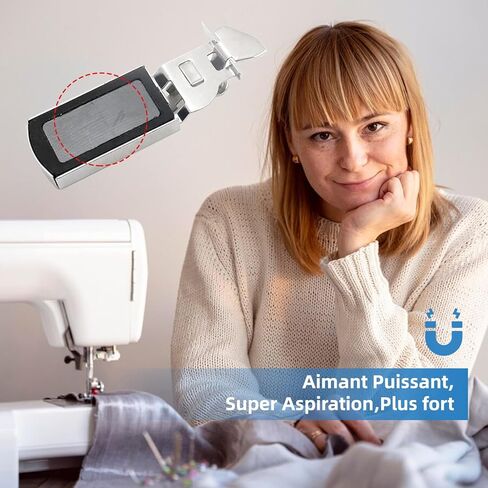 دليل التماس المغناطيسي، قاعدة متعددة الوظائف مع دليل مشبك الحاشية، دليل خياطة الحاشية لآلة الخياطة بالقدم، ملحقات لوازم الخياطة in Kuwait