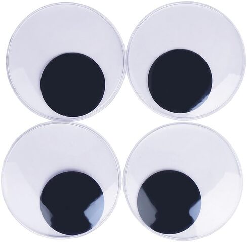 DECORA 3 Inch Large Sized Plastic Wiggle Googly Eyes with Self Adhesive for Crafts Set of 4 in Saudi Arabia
