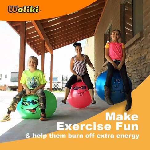 WALIKI Hopper Ball for Kids 3-6 | Hippity Hop Ball | Jumping Hopping Ball | Relay Races | Purple 18" in Kuwait